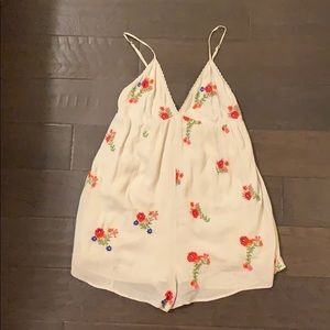 Urban Outfitters Pants - Urban outfitters floral embroidered romper Urban Outfitters Pants - Urban outfitters floral embroidered romper